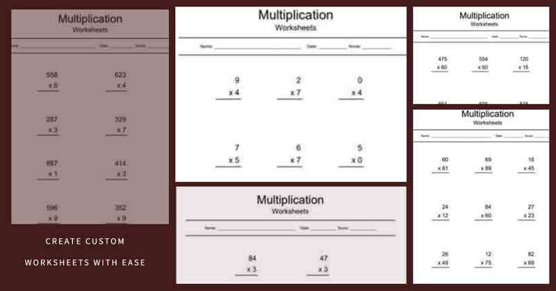 Multiplication Worksheet Generator