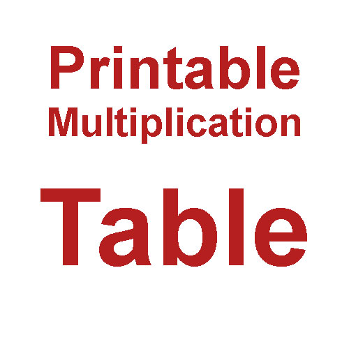 Printable Multiplicaiton Table Logo